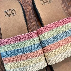 MOOTSIES TOOTSIES Emma Straw Fabric Sandals Ladies Size 8.5